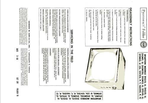 21CM12 15V215T; Sparks-Withington Co (ID = 2105360) Television