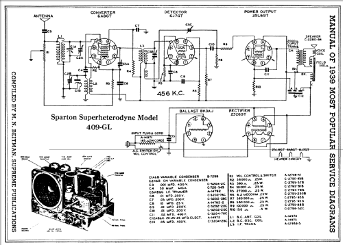 Sparton 409GL seven-sided blue; Sparks-Withington Co (ID = 63206) Radio