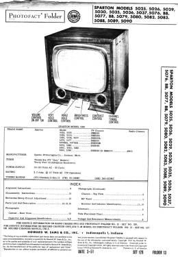 5089 Ch= 26SD160 or 26SD170; Sparks-Withington Co (ID = 2893248) Television