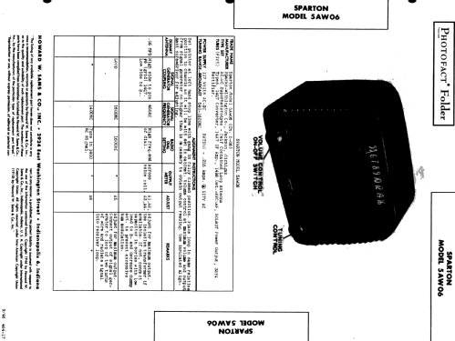 Sparton 5-AW-06 Ch= 5-06; Sparks-Withington Co (ID = 505602) Radio