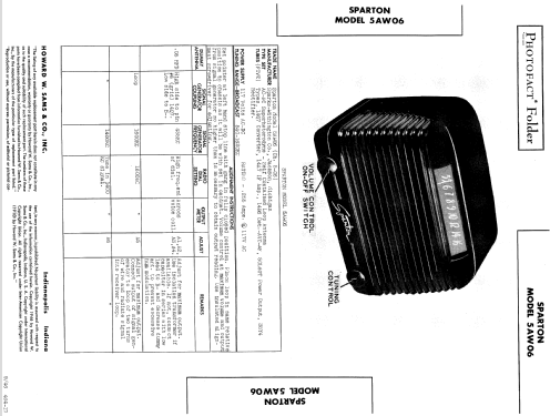 Sparton 5-AW-06 Ch= 5-06; Sparks-Withington Co (ID = 550799) Radio