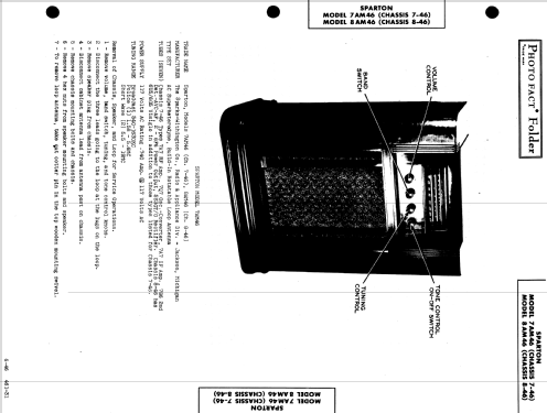 Sparton 8AM46 Ch= 8-46; Sparks-Withington Co (ID = 512902) Radio