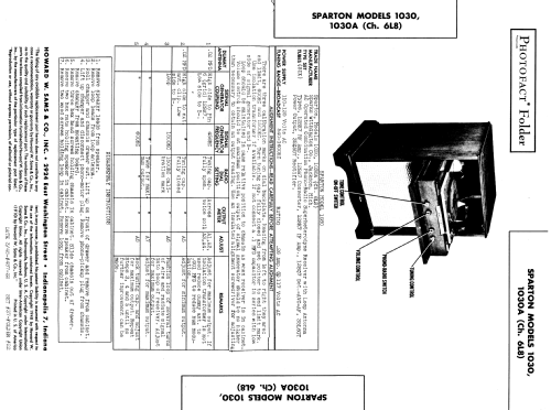 Sparton 1030A Ch= 6L8; Sparks-Withington Co (ID = 962595) Radio