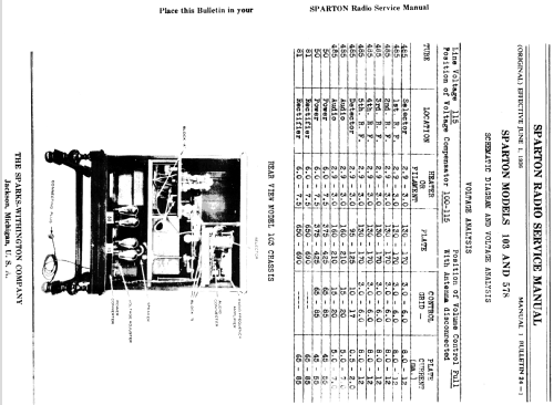 Sparton 103 Ensemble ; Sparks-Withington Co (ID = 1359201) Radio