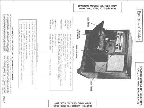 Sparton 1058 Ch=8L9; Sparks-Withington Co (ID = 1509616) Radio