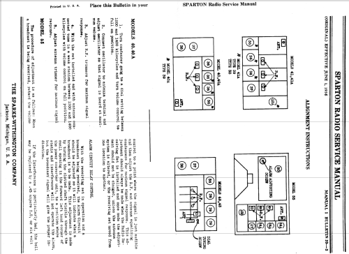 Sparton 40A ; Sparks-Withington Co (ID = 1365926) Car Radio