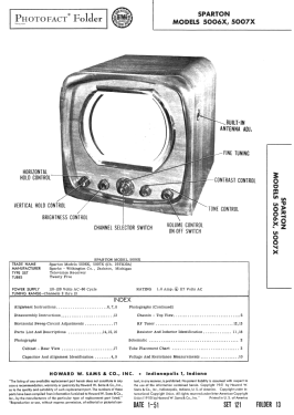 Sparton 5007X Ch. 25TK10A; Sparks-Withington Co (ID = 2837750) Televisore