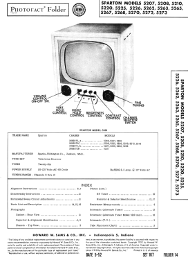 Sparton 5208 Ch= 26SS172; Sparks-Withington Co (ID = 3048923) Television