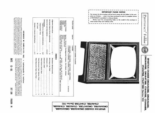 Ch= CMUA466BB 115 Series; Spartan, Div. of (ID = 2020659) Television