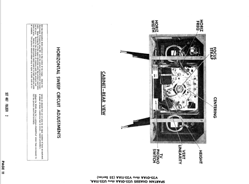 Ch= U25-04AA; Spartan, Div. of (ID = 847098) Télévision