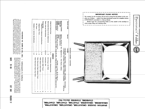 Ch= CMUA479BB 116 Series; Spartan, Div. of (ID = 2032472) Television