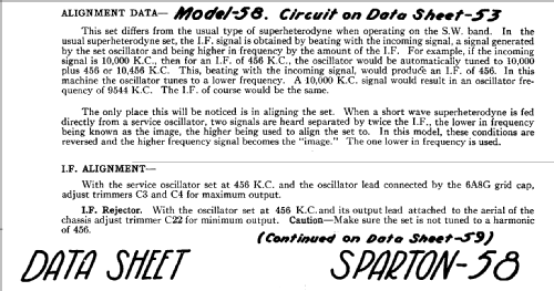 58 ; Sparton of Canada; (ID = 799797) Radio