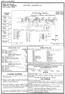 Majestic 461 Master Six Ch=460; Spedding Ltd. only (ID = 2994083) Radio