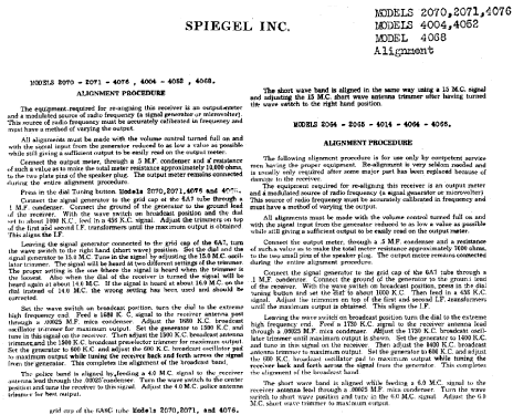 4052 Ch= 871; Spiegel Inc. (ID = 544197) Radio