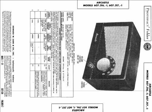 Aircastle 607-316-1 Order=A76 T 316 ; Spiegel Inc. (ID = 398780) Radio