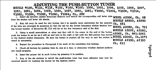 A2060 Ch= 1061; Spiegel Inc. (ID = 538041) Radio