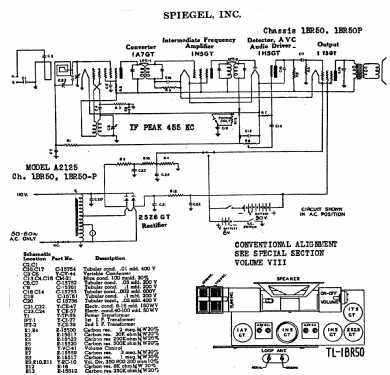 Air Castle AP2125 Ch= 1BR50-P; Spiegel Inc. (ID = 539679) Radio