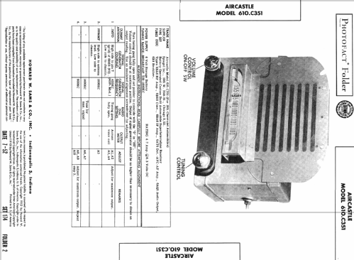 Aircastle 610.C351; Spiegel Inc. (ID = 406800) Car Radio