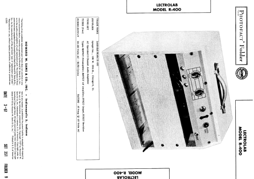 Lectrolab R-400 ; Spiegel Inc. (ID = 1858146) Ampl/Mixer