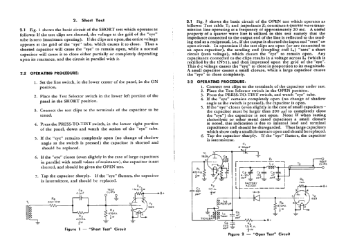 KT-1 Kwik-Test Capacitor Checker; Sprague Electric (ID = 1393809) Ausrüstung
