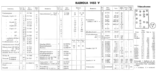 Radiola 1453 V; SR, Svenska (ID = 1632103) Radio