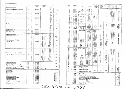 Radiola 373 V; SR, Svenska (ID = 1209093) Radio