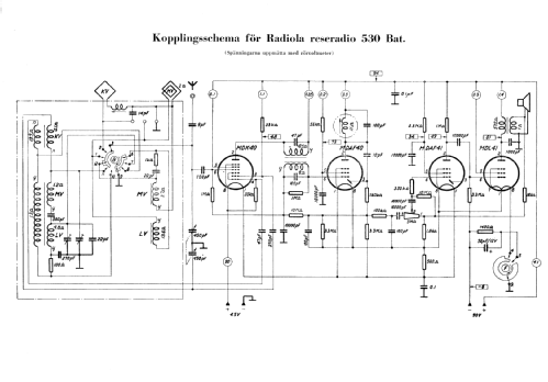 Radiola 530 Bat; SR, Svenska (ID = 343415) Radio