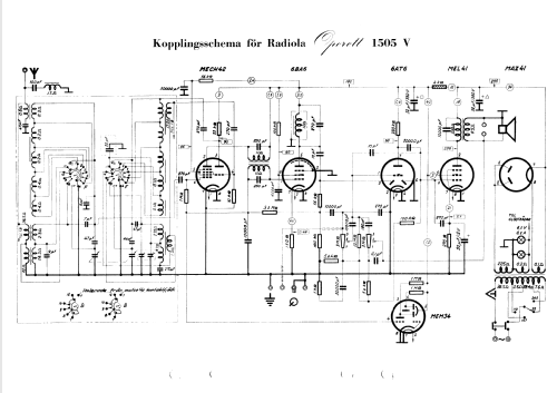 Radiola Operett 1505V; SR, Svenska (ID = 245718) Radio