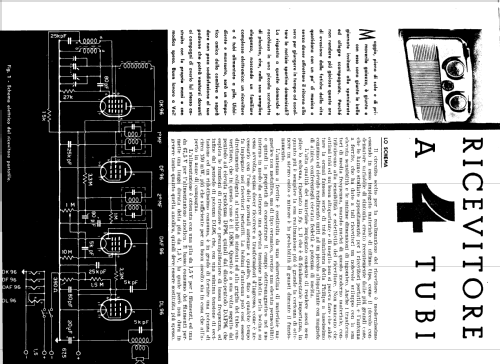 Ricevitore a 4 tubi ; SRE - Scuola Radio (ID = 1215716) Radio