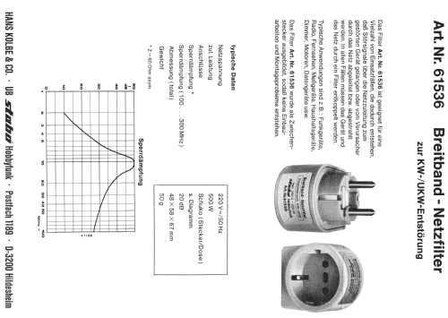 Breitband-Netzfilter 61536; Stabo; Hildesheim (ID = 1577858) Altri tipi