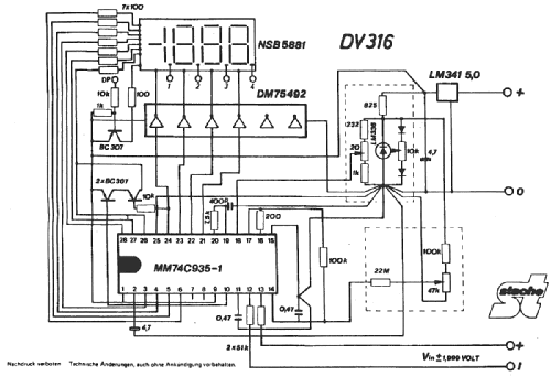 Digitalvoltmeter 3,5 stellig Ch= DV316; Stache Elektronik, (ID = 1981198) Equipment