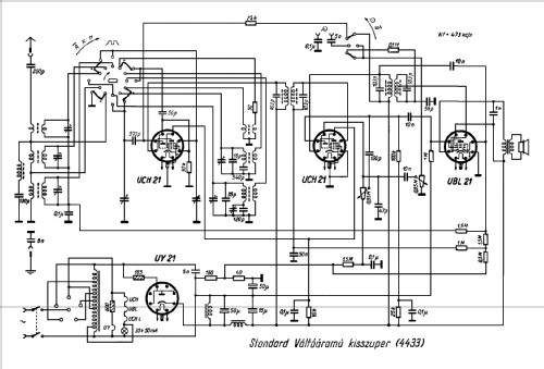 Váltóáramú Kisszuper 4433; Standard; Budapest (ID = 263816) Radio