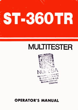 Analog Multimeter ST-360TR; Standard Electric (ID = 2896849) Equipment