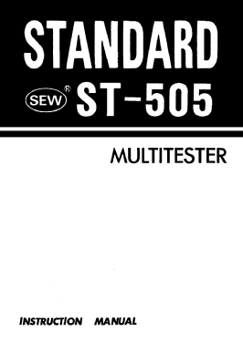 Analog Multimeter ST-505; Standard Electric (ID = 2896900) Ausrüstung