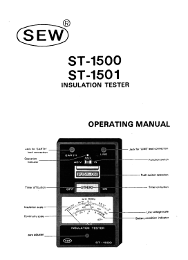 Insulation Tester ST-1500; Standard Electric (ID = 2896914) Equipment