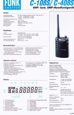 C-108S; Standard Radio Corp. (ID = 2741010) Amat TRX