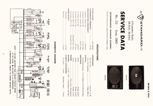 SR-F412; Standard Radio Corp. (ID = 2556034) Radio