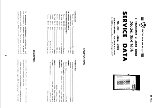 SR-F416L; Standard Radio Corp. (ID = 2562381) Radio