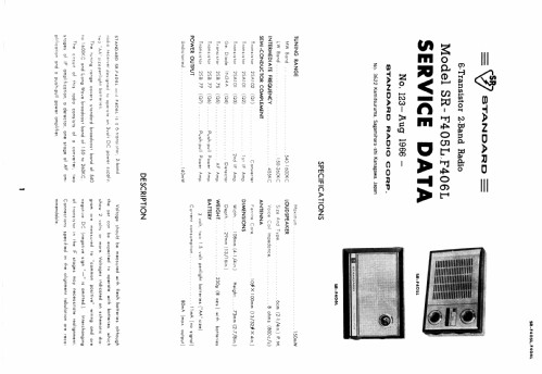 Standard SR-F405L; Standard Radio Corp. (ID = 2561442) Radio