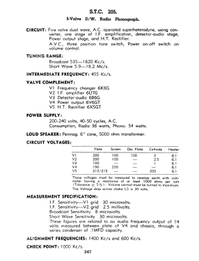 205TAA Ch= 205; Standard Telephones (ID = 2908351) Radio