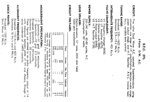 275R Ch= 275; Standard Telephones (ID = 2319985) Radio