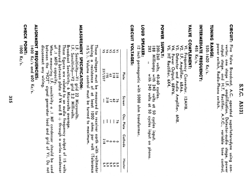 A5131; Standard Telephones (ID = 2577693) Radio