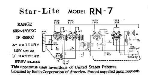 Miniature 4 Tube Portable RN-7; Star-Lite (ID = 2174883) Radio