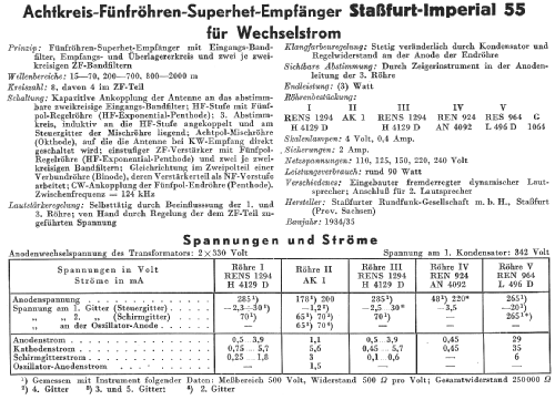 Imperial 55M Ch= 55W; Stassfurter Licht- (ID = 13174) Radio