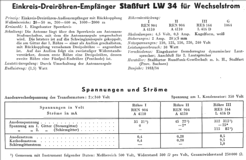 LW34; Stassfurter Licht- (ID = 13152) Radio