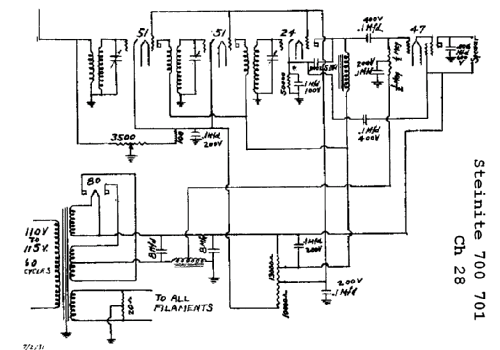 700 Ch= 28; Steinite Radio Co., (ID = 688370) Radio