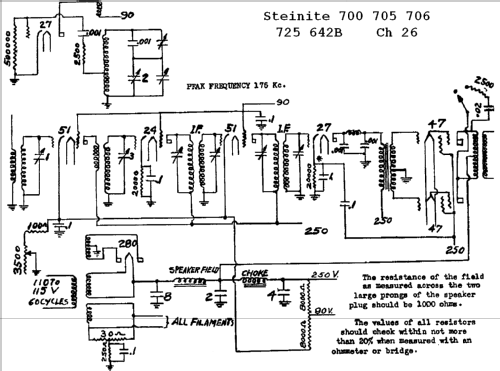 705 Ch= 26; Steinite Radio Co., (ID = 688144) Radio