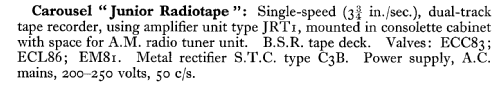 Carousel Junior Radiotape JRT1; Stereosound (ID = 721566) R-Player