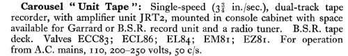 Carousel Unit Tape JRT2; Stereosound (ID = 721564) R-Player