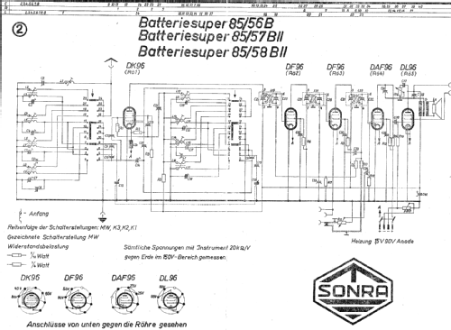 Batteriesuper 85/58BII; Stern-Radio (ID = 1931262) Radio